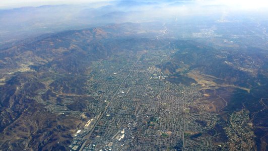 Simi-Valley-Aerial-from-west-with-mountains-August-2014 photo