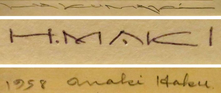 Signatures of Maki Haku
