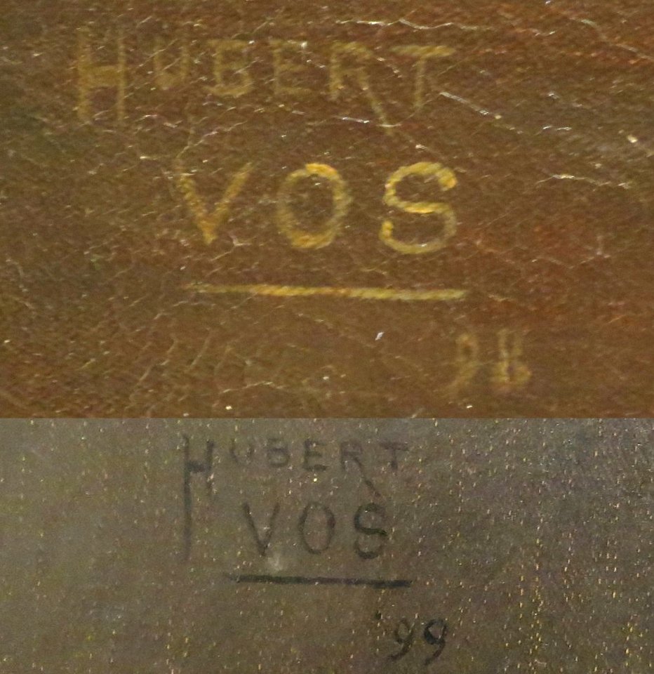Signatures of Dutch-American painter Hubert Vos