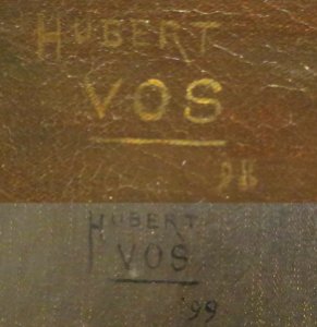 Signatures of Dutch-American painter Hubert Vos