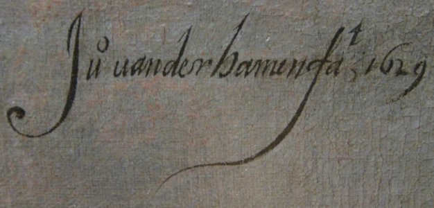 Signature of Juan van der Hamen y Léon, 1629