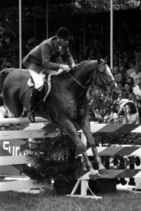 Simon met het paard Royal Can uit Oostenrijk in actie, Bestanddeelnr 928-1129