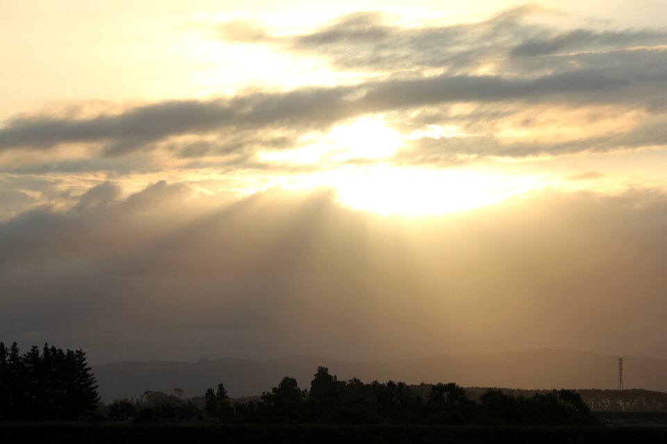 Sunset landscape new zealand