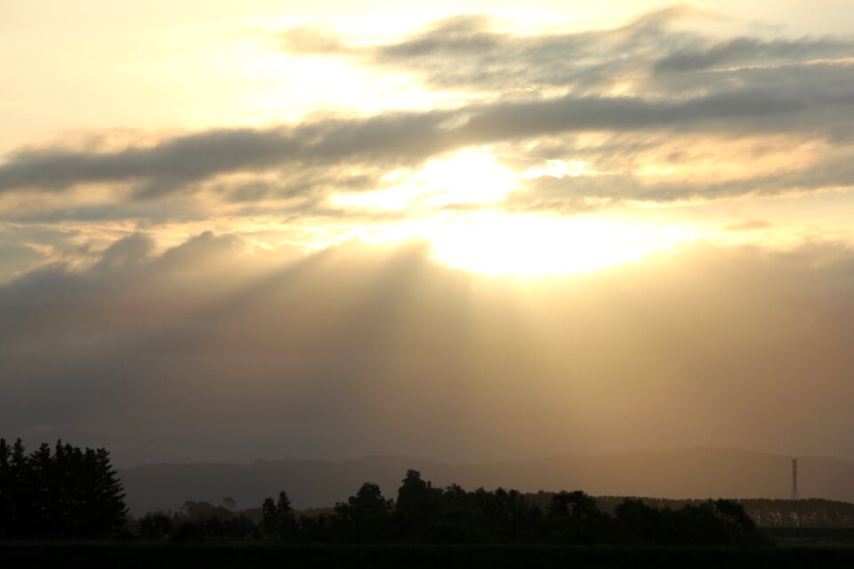 Sunset landscape new zealand photo