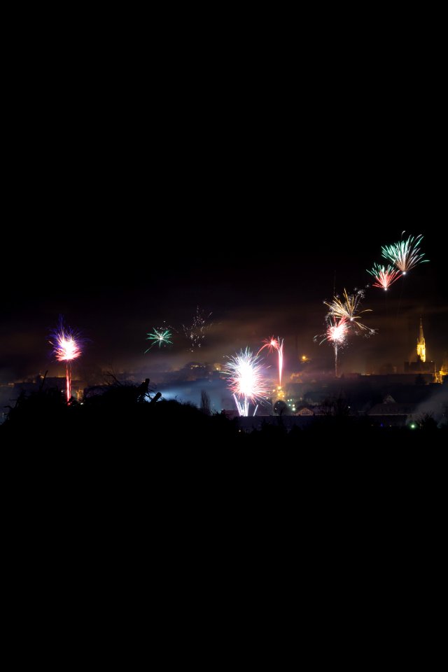 Silvesterfeuerwerk 2016, Wanfried, Hessen, Deutschland, IMG 3212 edit