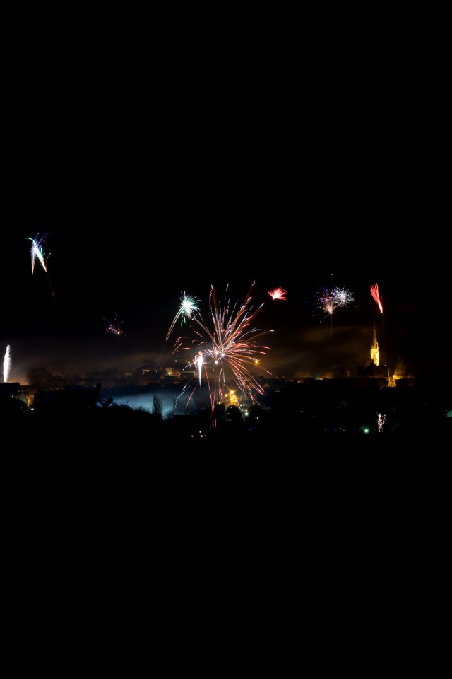 Silvesterfeuerwerk 2016, Wanfried, Hessen, Deutschland, IMG 3206 edit