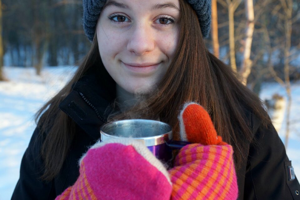 Teen cup happy photo