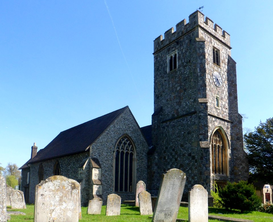 St John the Evangelist's Church, Stoke Road, Guildford (April 2014, from Northwest)