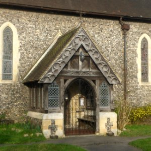 St Leonard's Church, New Church Road, Aldrington (NHLE Code 1298645) (December 2019) (Entrance Porch)