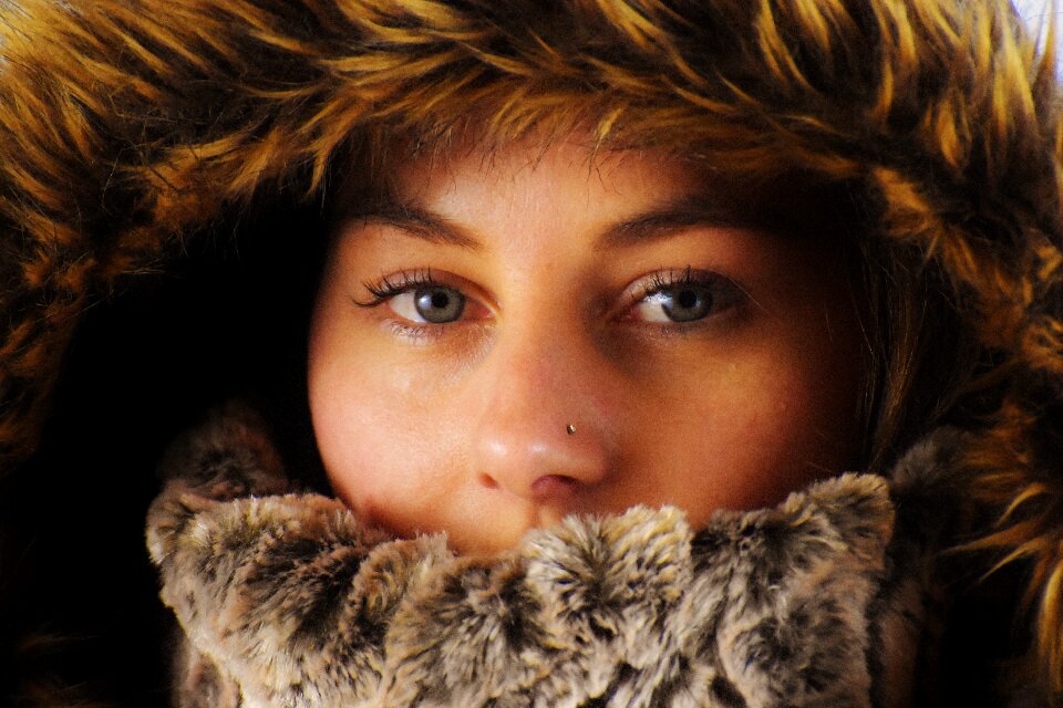 Cap young woman pretty