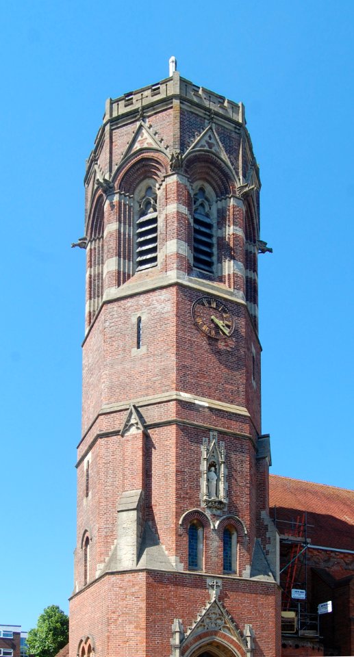 St John the Evangelist's Church, Upper Maze Hill, St Leonards-on-Sea (NHLE Code 1043400) (June 2020) (Tower)