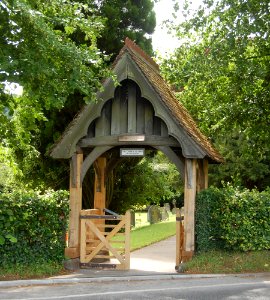 St John the Evangelist's Church, Winchester Road, Langrish (NHLE Code 1179126) (July 2019) (Lychgate) (1)