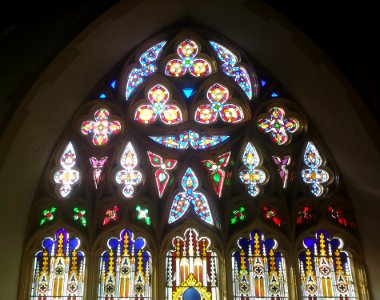 St John the Baptist's Church, Church Road, Hove (September 2019) (Detail of Stained Glass Window) (1)
