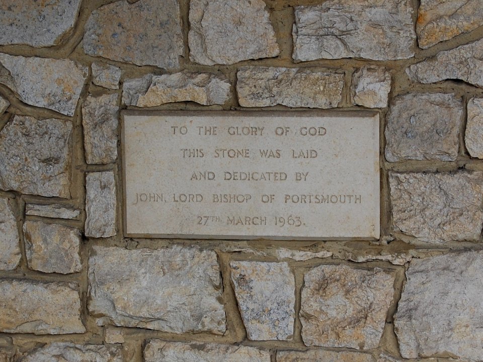 St John the Evangelist's Church, Redlands Road, Fareham (May 2019) (Foundation Stone)