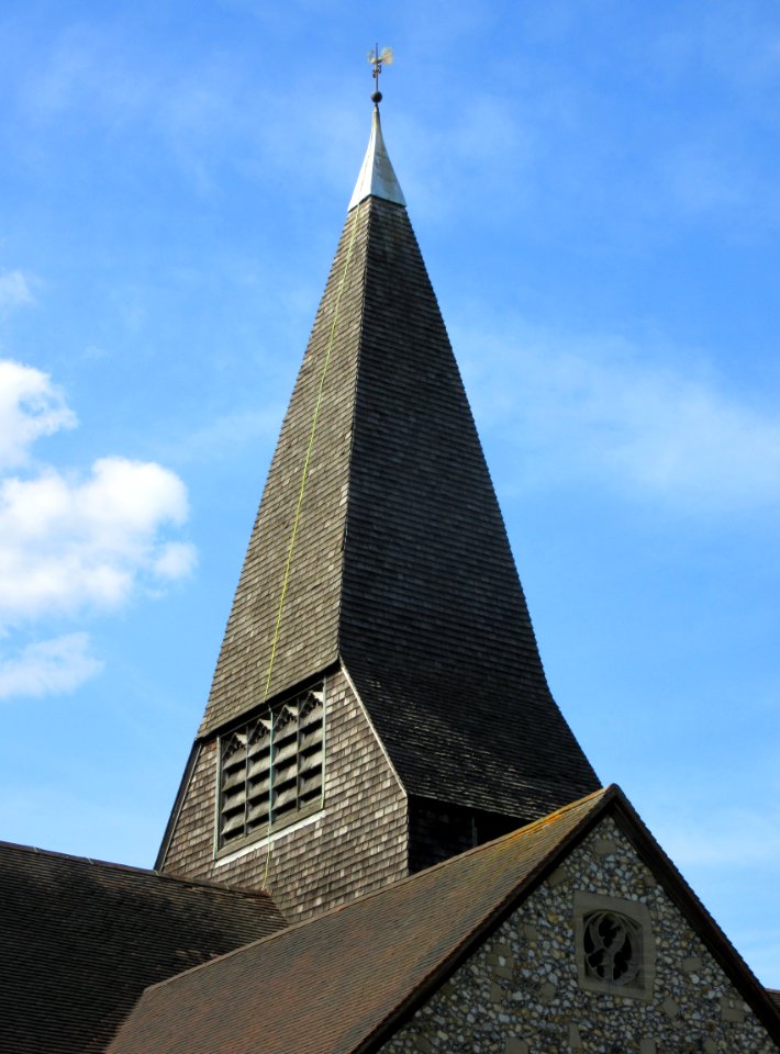 St John the Baptist's Church, Parvis Road, West Byfleet (June 2015) (Spire)
