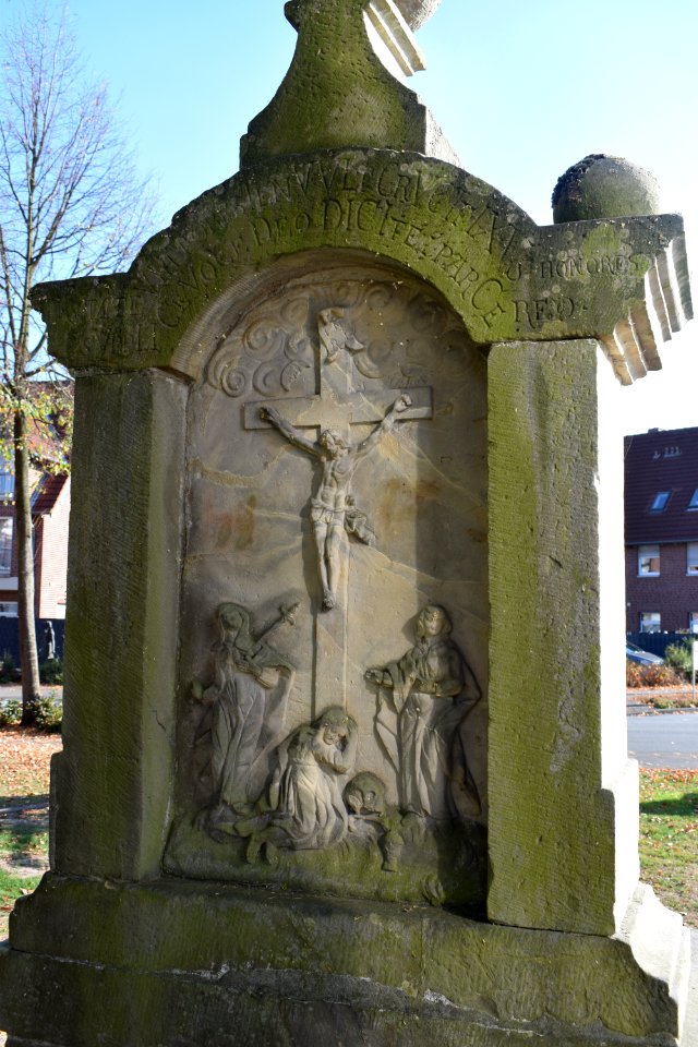 St. Vit - Bildstock Stromberger Straße - Rückseite -Relief und Chronogramm