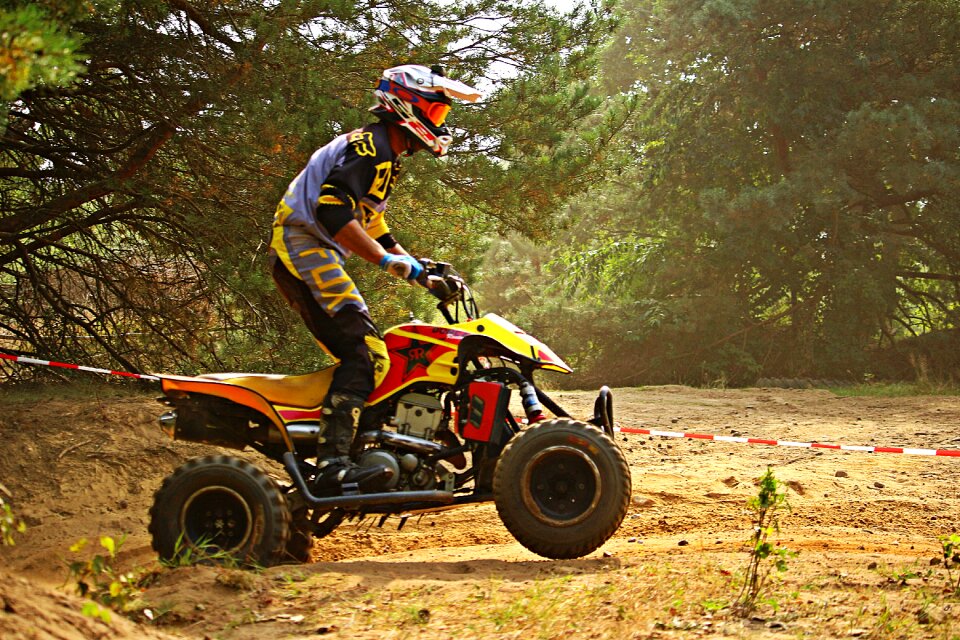Quad race motorcycle