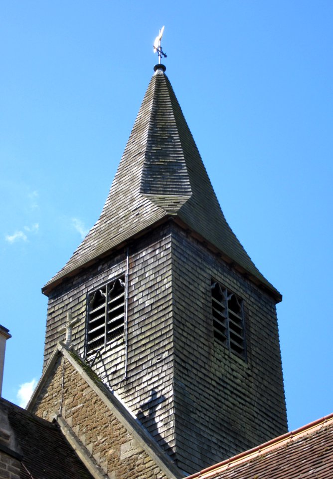 St John the Baptist's Church, Brighton Road, Busbridge (April 2015) (Spire)