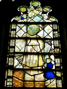 St Lawrence and votive figure, St Mary, Nettlestead
