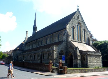 St John the Evangelist's Church, junction of London Road and Knoyle Road, Preston Park, Brighton (NHLE Code 1380756) (August 2013) (3)