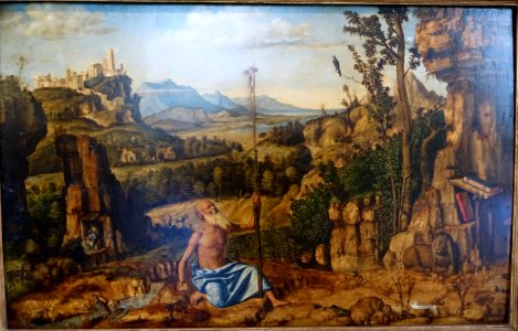 St Jerome by Giovanni Battista (Cima da Congliano), 1500s - Gallery - Harewood House - West Yorkshire, England - DSC01974