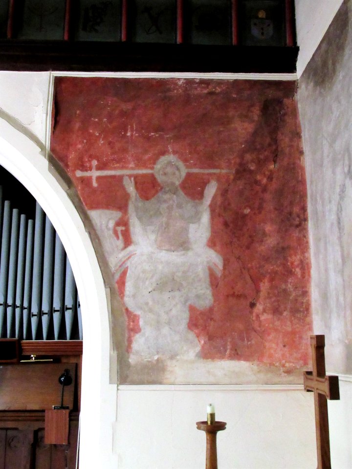 St John the Baptist, Widford, wall painting 01
