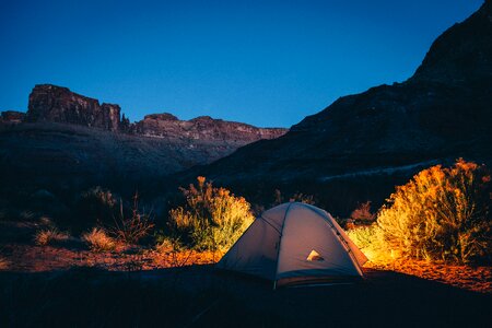 Campsite outdoors alone photo