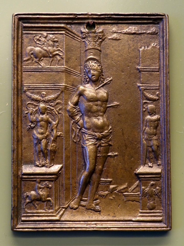 St. Sebastian, Galeazzo Mondella (Moderno), late 15th to mid 16th century AD, bronze - Bode-Museum - DSC02513