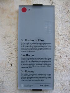 St. Rochus in Pfuß Infotafel
