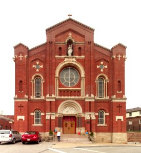St. Paul of the Cross Monastery Church, South Side Slopes, Pittsburgh, west front, 2015-04-19, 01