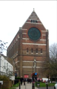 St Bartholomew's Church, Ann Street, Brighton (NHLE Code 1379913) (February 2020, seen from St Peter's Street)
