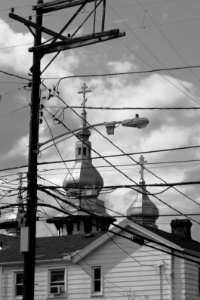 St. Peter and St. Paul Ukrainian Orthodox Church, Carnegie, 2020-10-04, 01 bw