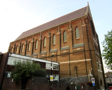 St Bartholomew's Church, Ann Street, Brighton (NHLE Code 1379913) (June 2016, seen from Ann Street) (2)