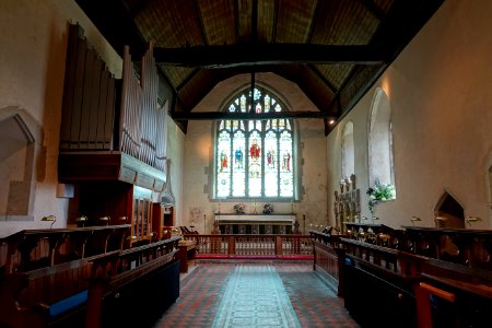 St Andrew's Church, interior view - Alfriston, East Sussex, England - DSC05153