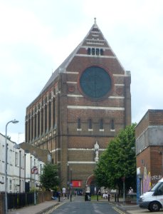 St Bartholomew's Church, Ann Street, Brighton (NHLE Code 1379913) (July 2014, seen from St Peter's Street)