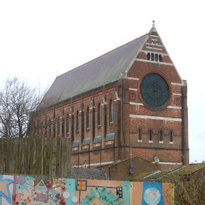St Bartholomew's Church, Ann Street, Brighton (NHLE Code 1379913) (February 2020, seen from Belmont Street) (2)