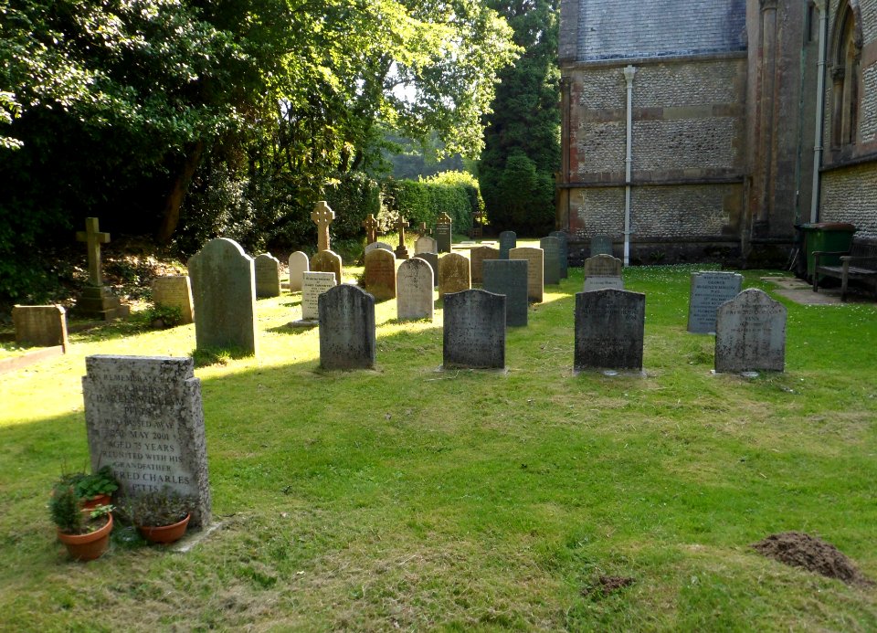 St Barnabas' Church, Ranmore Common Road, Ranmore Common (July 2013) (Churchyard) (1)