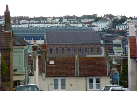 St Bartholomew's Church, Ann Street, Brighton (NHLE Code 1379913) (August 2014, seen from Bernard Place, off Elm Grove)