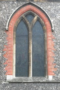 St Barnabas' Church, Sackville Road, Hove (NHLE Code 1187546) (October 2011) (Window)