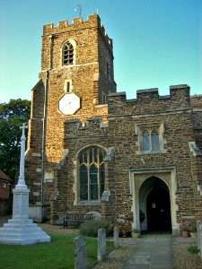 St Andrew, Ampthill, tower and porch