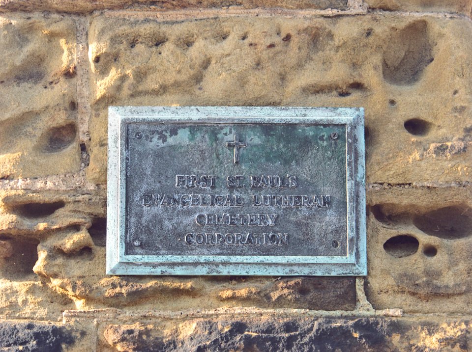 St. Paul’s Cemetery Plaque, Mount Oliver