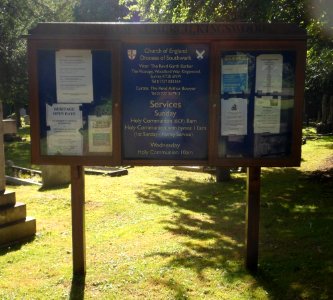 St Andrew's Church, Brighton Road, Kingswood (August 2013) (Signboard)