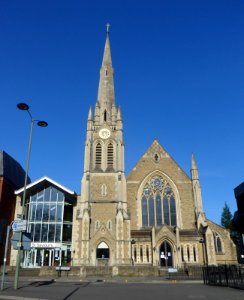St Saviour's Church, Woodbridge Road, Guildford (April 2014, from West) (2)