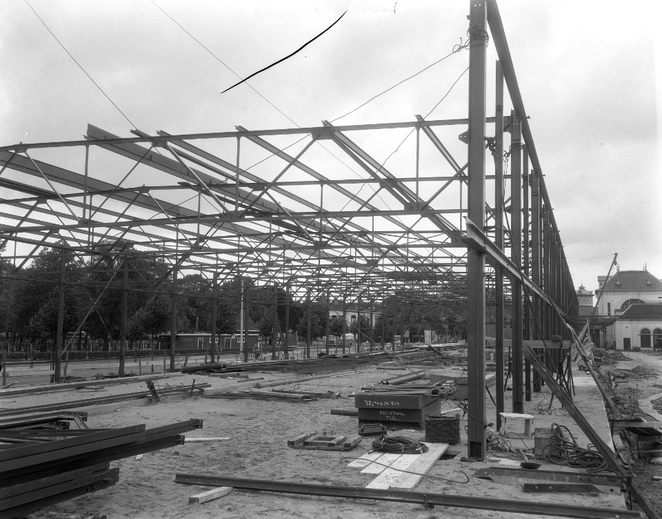 Staalconstructies aanbouw hal station Leeuwarden, Bestanddeelnr 906-6565