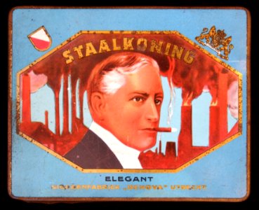 Staalkoning Elegant sigarenblikje