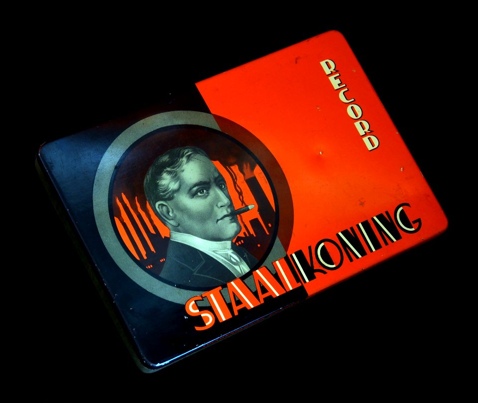 Staalkoning Record sigaren blik, foto 3