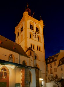 St.Gangolf Turm nachts