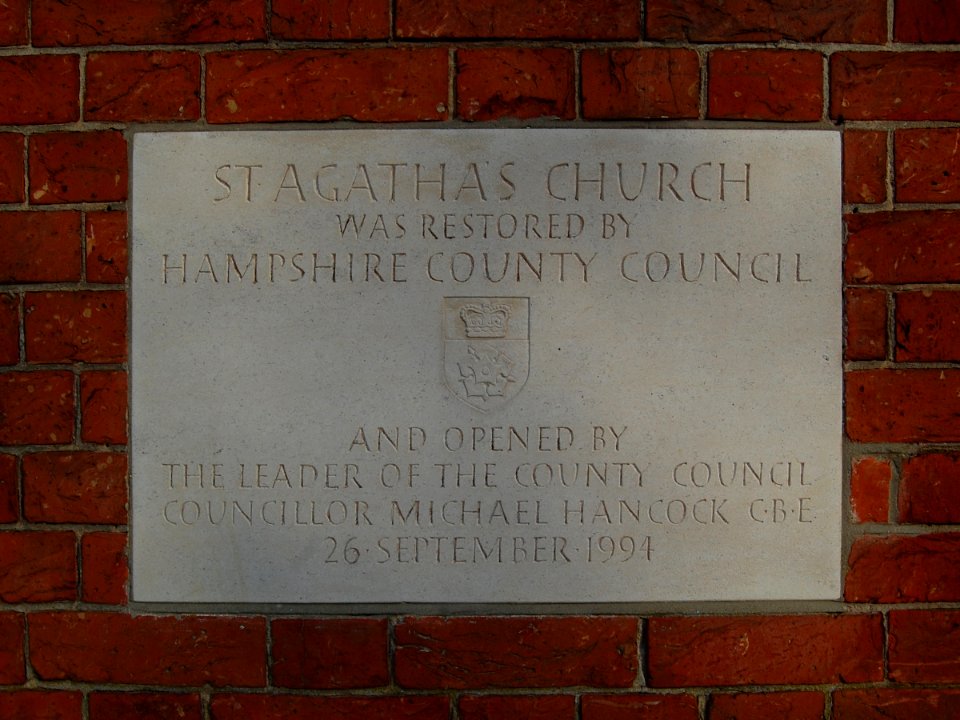 St Agatha's Church, Marketway, Portsmouth (November 2017) (Datestone)