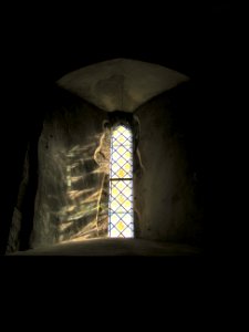 St Wulfran, Ovingdean, window in tower
