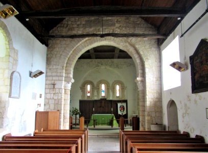 St Nicholas, Bramber, interior looking east 01